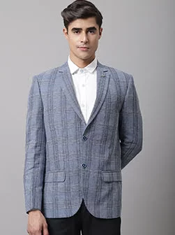 Men Navy Formal Blazer