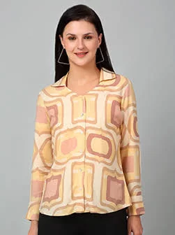 Women's Multicolor Floral Printed Casual Top