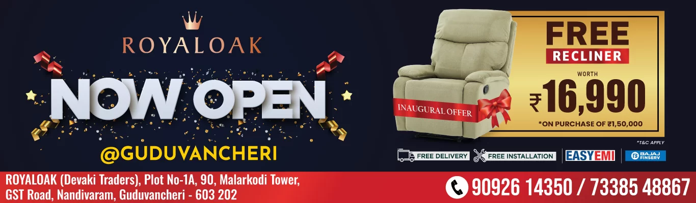 Now Open @Guduvancheri