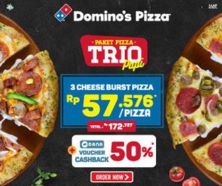 Paket Pizza Trio Cheeseburst Paket Pizza Trio Cheeseburst